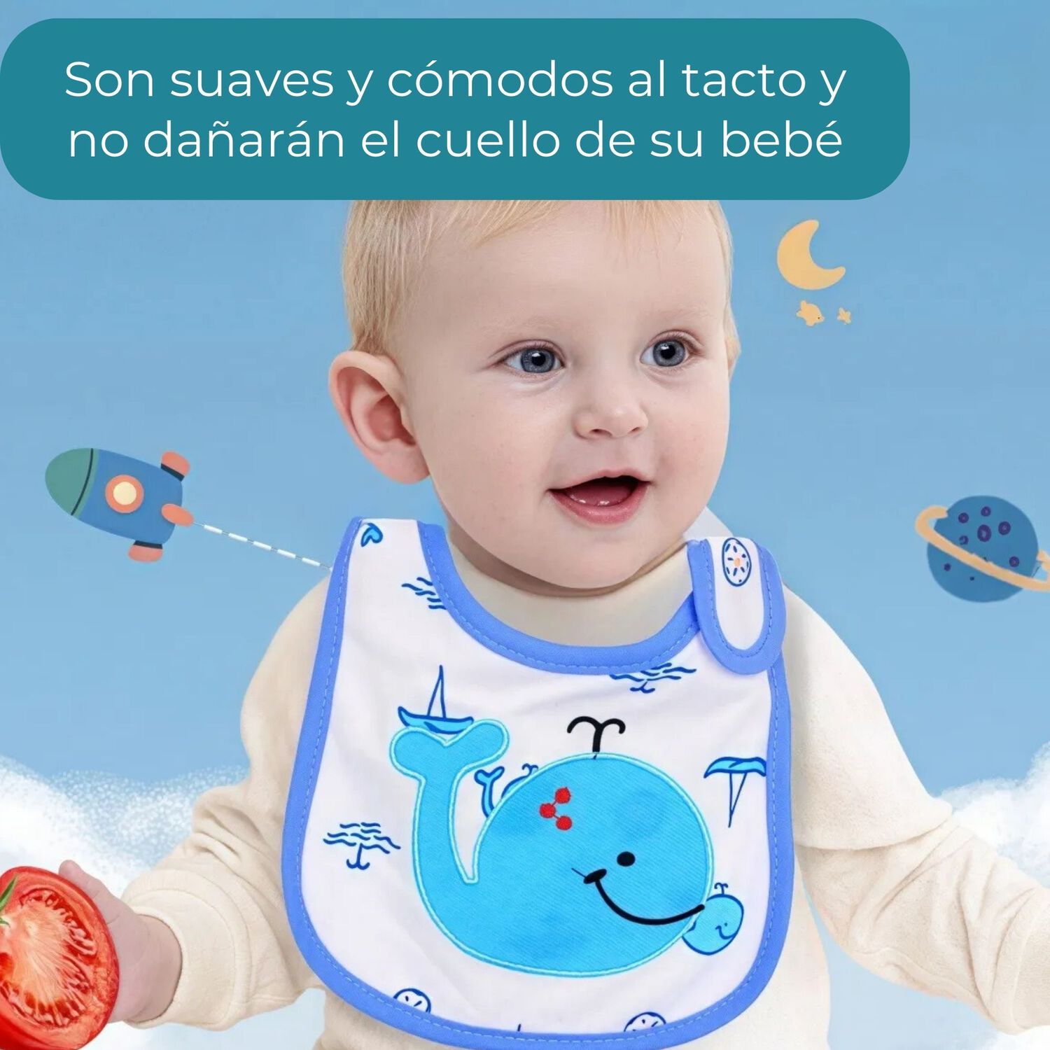Pack 9 Baberos Impermeables Regulables Para Beb&eacute;s Jump Kids Ni&ntilde;os image number 5.0