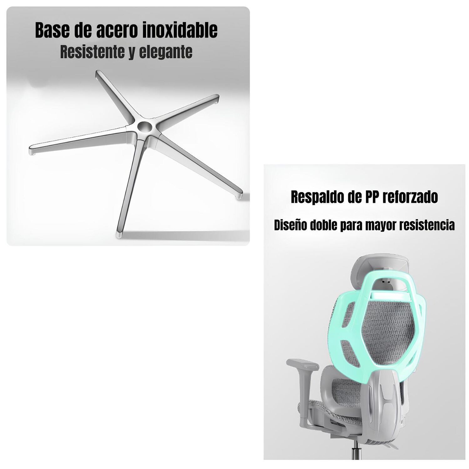 Silla De Escritorio Reclinable Premium E13 Gris Lubabycas image number 5.0
