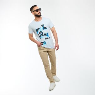 Polera Slim Fit Manga Corta Hombre Az Black