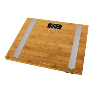 Elegante Analizador Fitness Con Superficie De Bamb&uacute; Natural Marca Jata