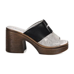 Sandalia Cuero Wilany Negro Print