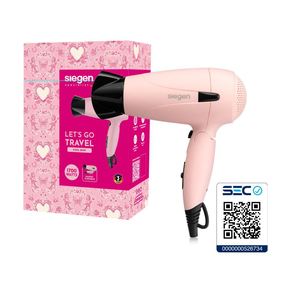 Secador De Pelo Siegen Let's Go Travel SG-3012C58 image number 8.0