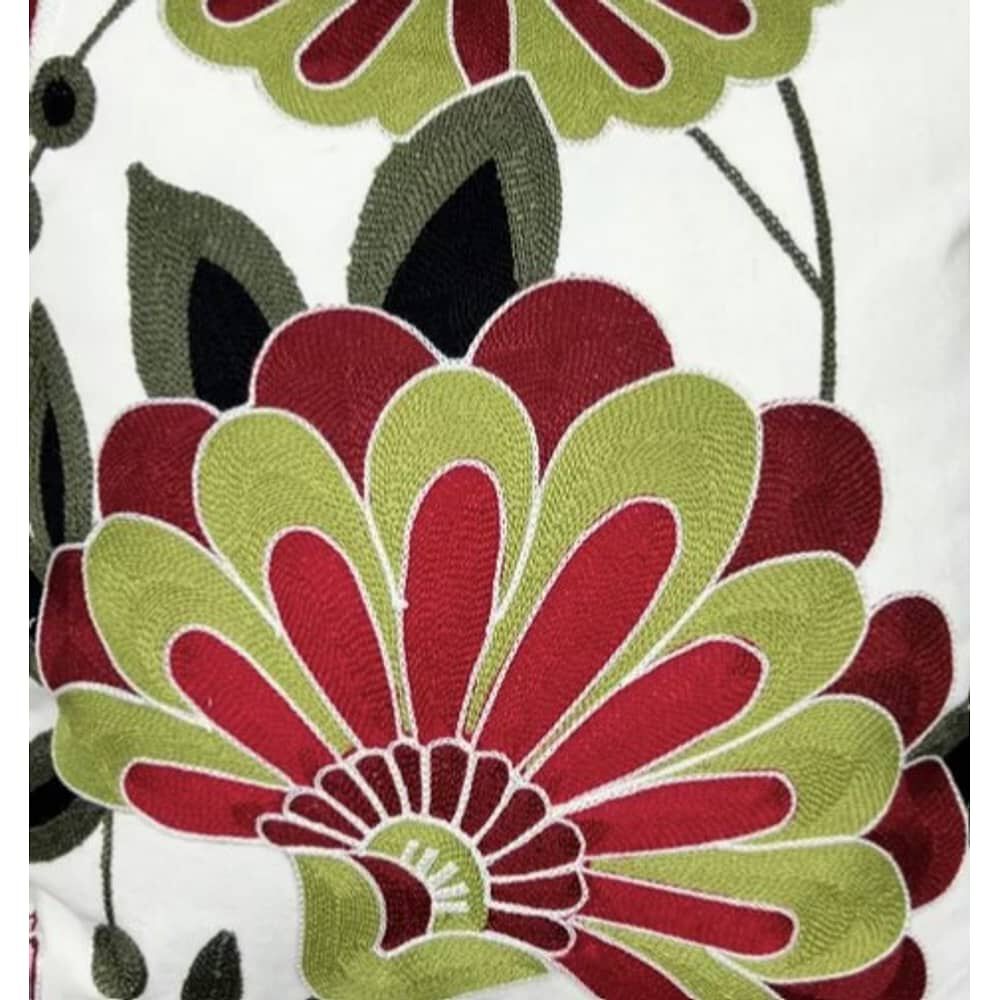 Funda Bordada Para Cojin 45x45cm Cierre Oculto Algodon image number 2.0