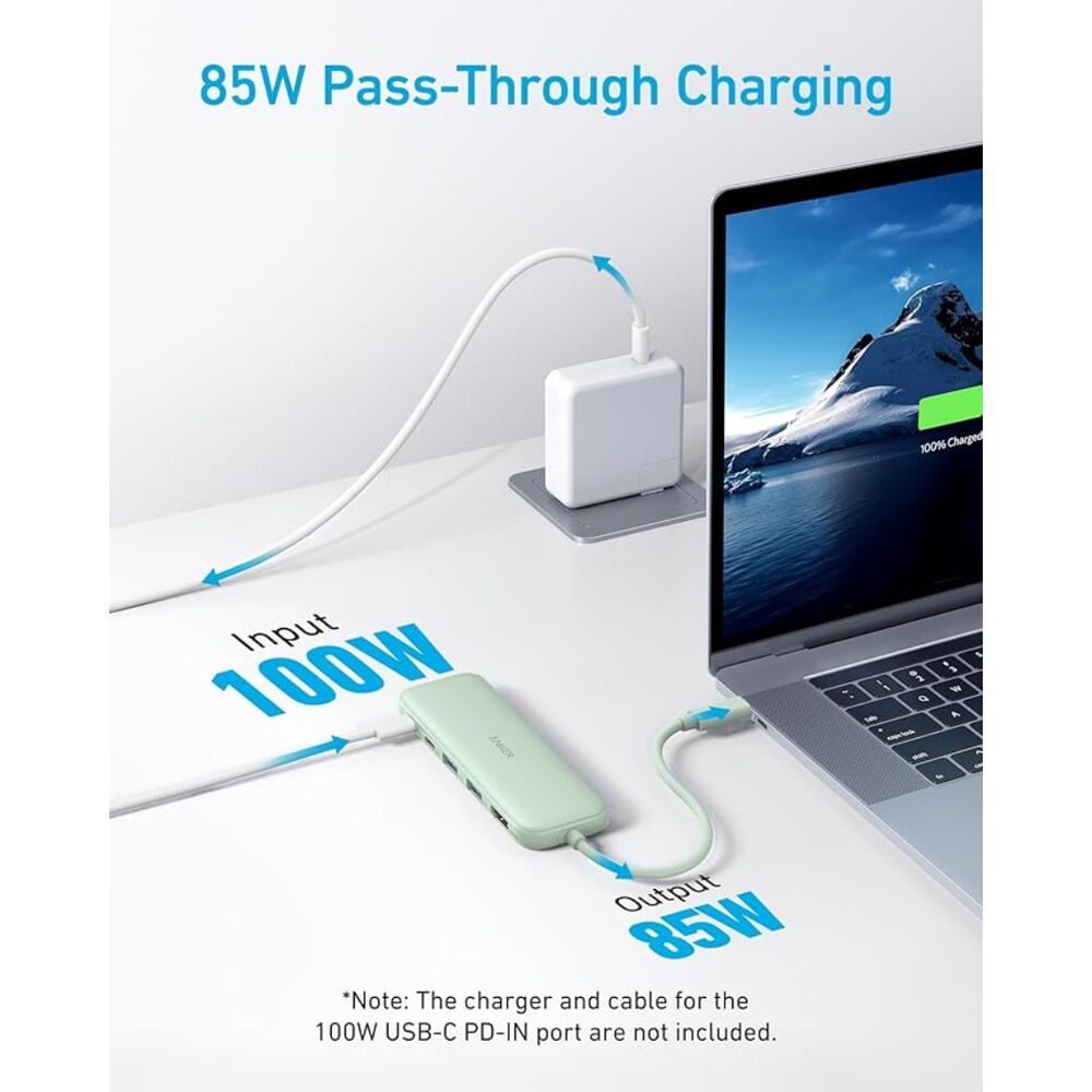 Anker Hub 332 Usb-c 5 En 1 Verde image number 2.0