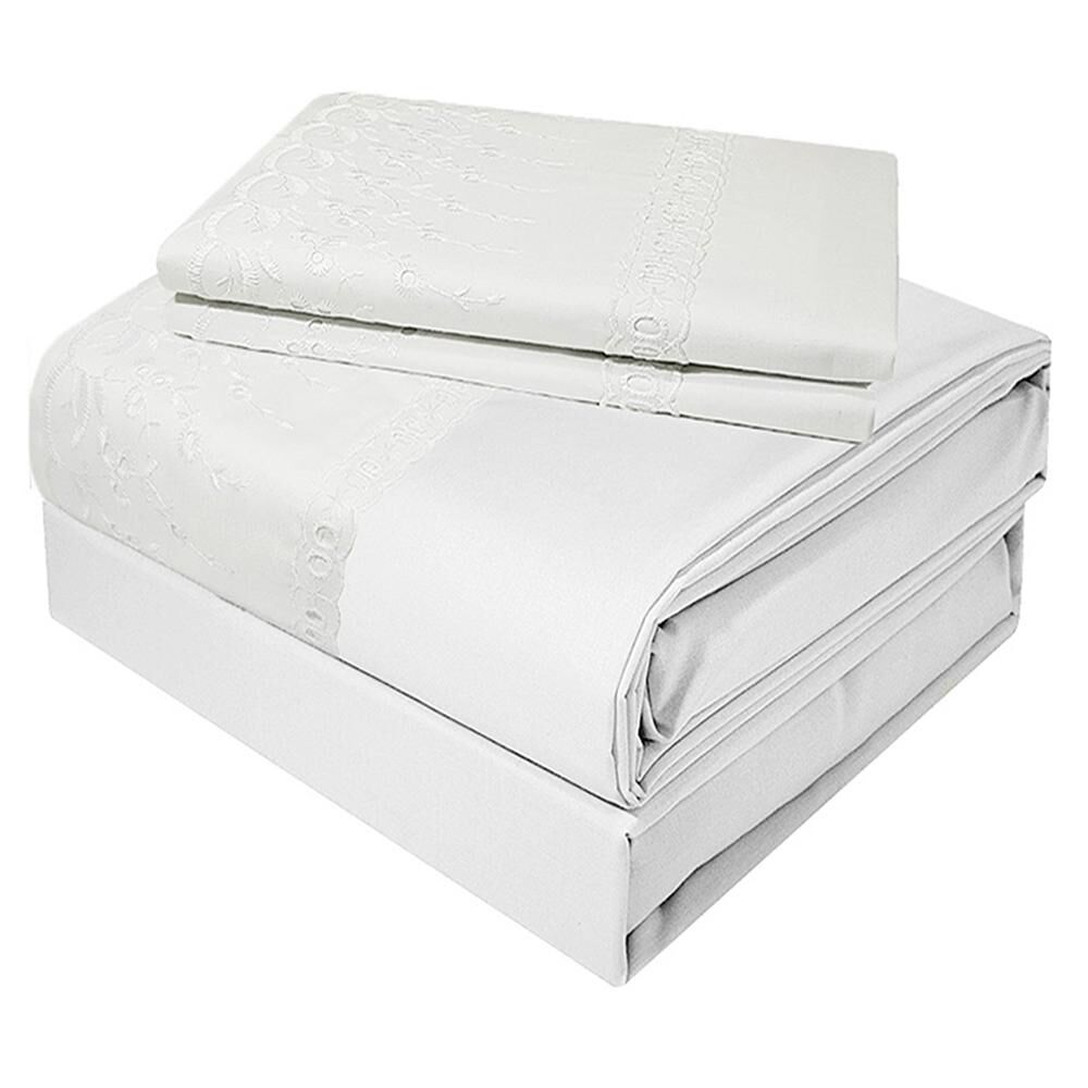 Juego De S&aacute;banas Victorianas Broderie / Super King / 200 Hilos image number 2.0