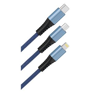 Cable Portátil 3 En 1, Micro, Lightning Y Tipo-c Master-g