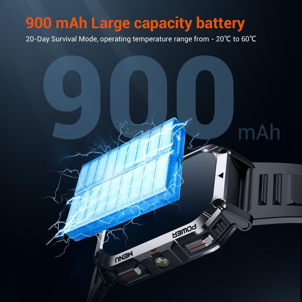 Blackview W70 Pro: Smartwatch Rugerizado, Batería 20 Días image number 4.0