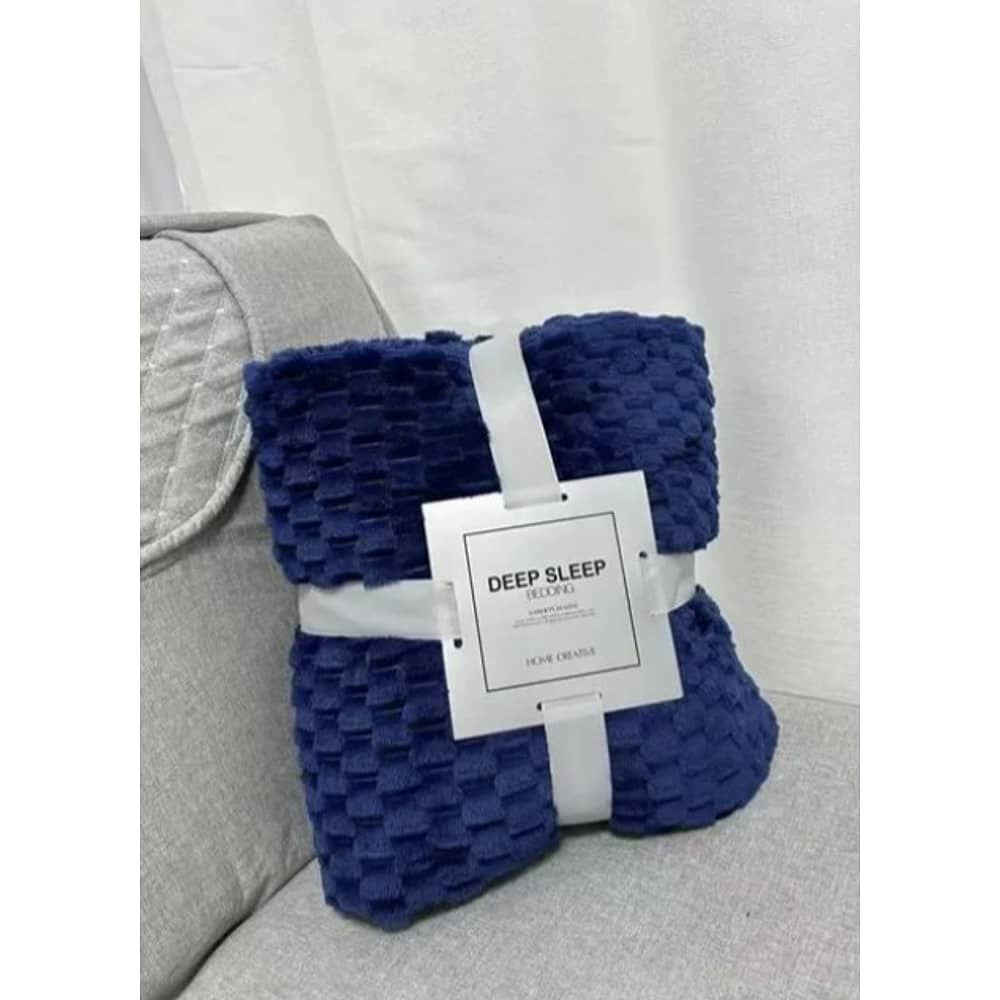 Mantas Para Cama Frazadas Decorativa Manta Azul image number 1.0