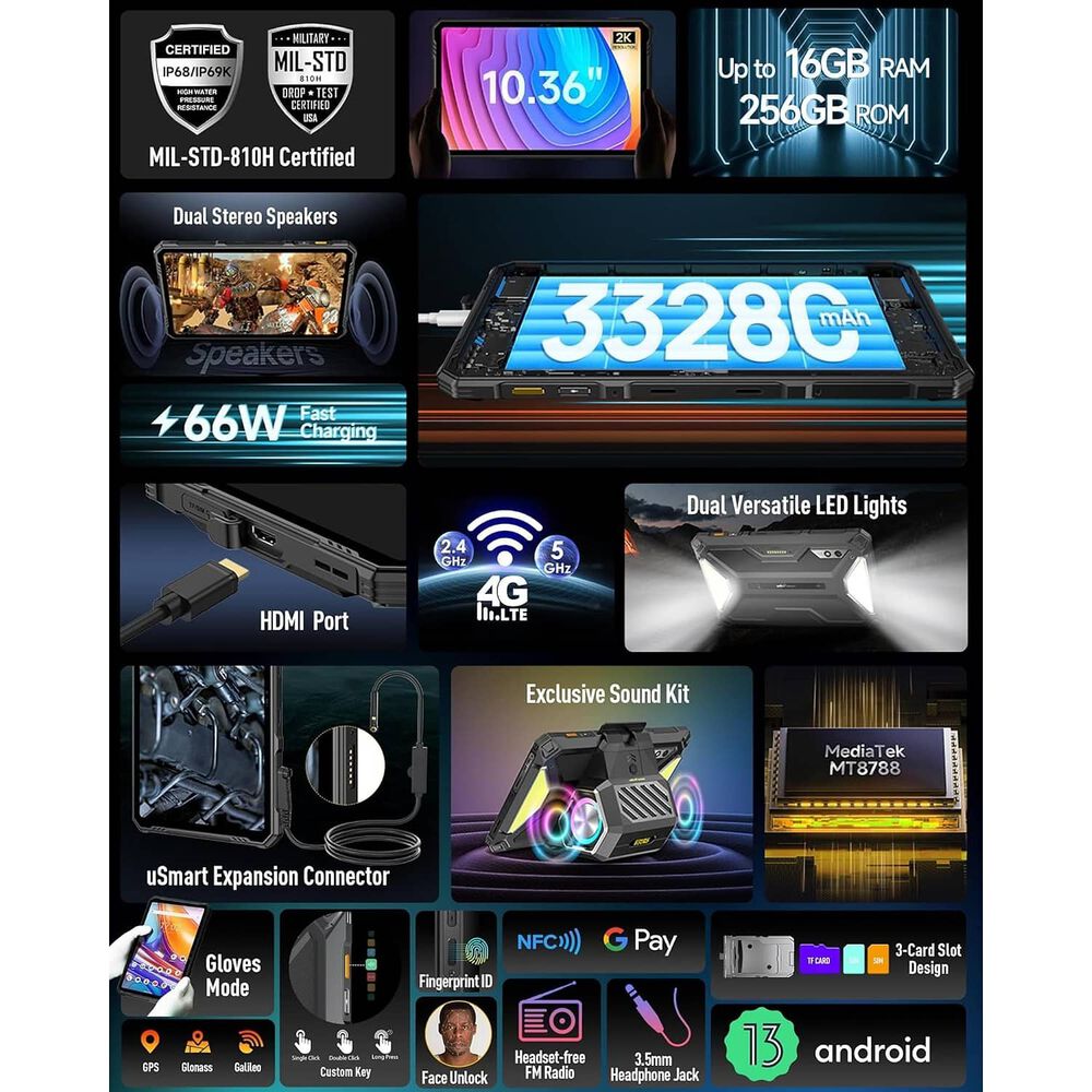 Ulefone Armor Pad 3 Pro - Tablet 4g Industrial Ip68 Militar image number 3.0