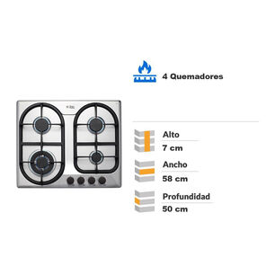 Encimera A Gas Ursus Trotter Ut GT4 FF / 4 Quemadores