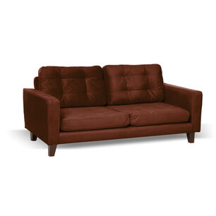 Sofa Napoles 2 Cuerpos Tela Velvet Chocolate