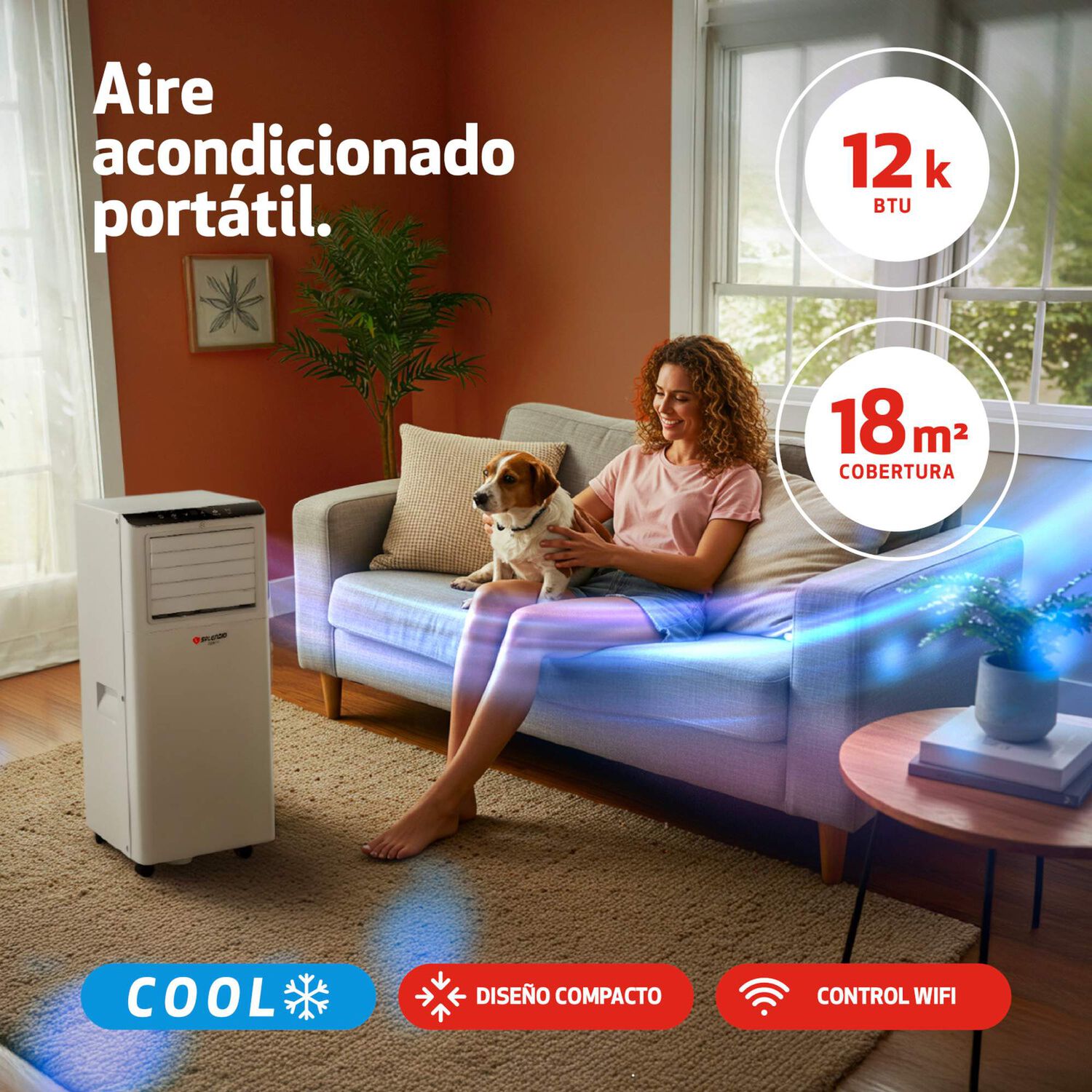 Aire Acondicionado Port&aacute;til 12k Btu Solo Fr&iacute;o Wifi Splendid image number 6.0