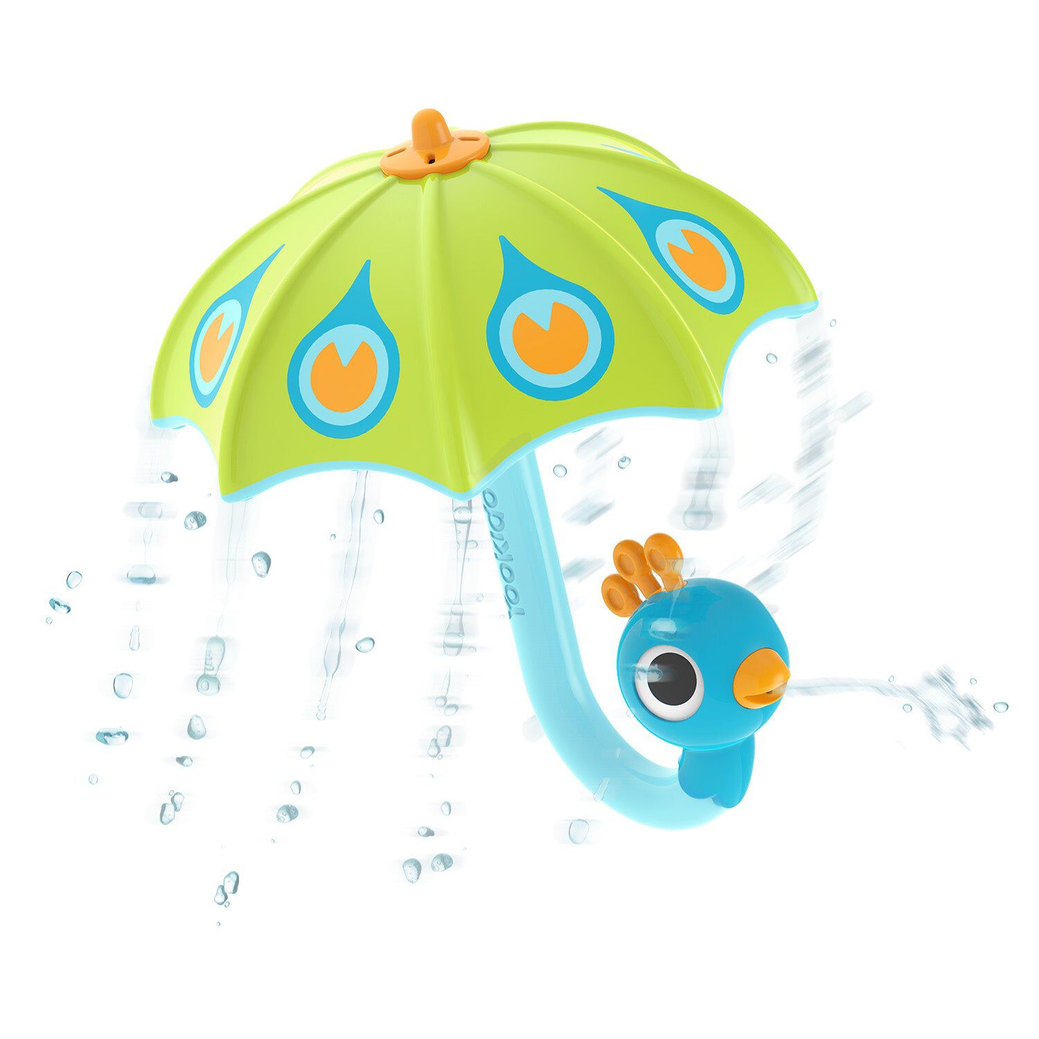 Juego De Baño Paragua Pavo Real Verde Bebé Niño Niña Tina