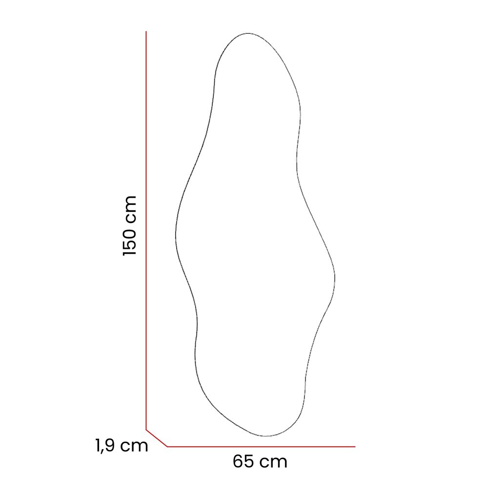 Espejo Con Forma Irregular 150x65x1,9 Cm Fm-021 image number 7.0