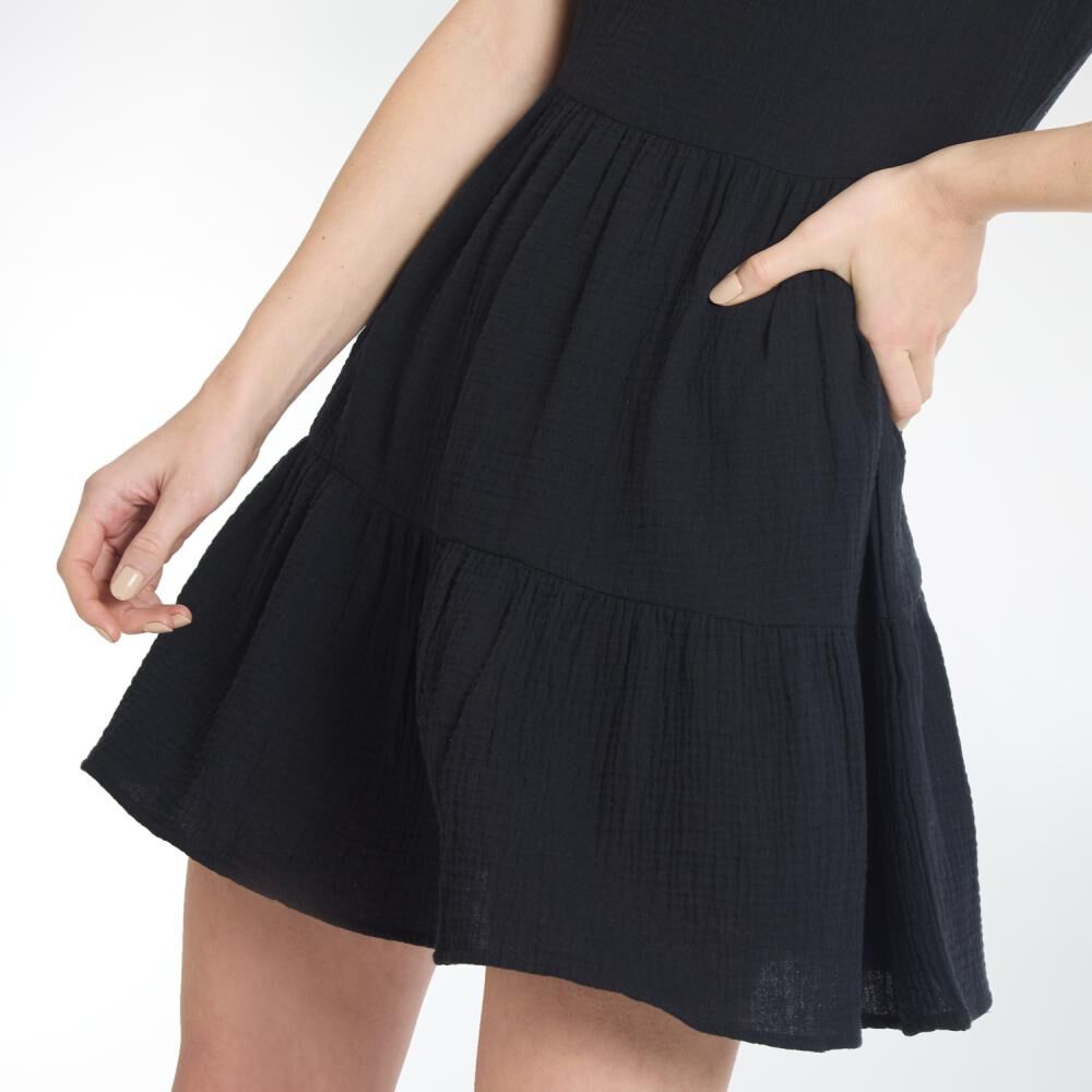 Vestido Corto En Capas Manga Corta Cuello V Mujer Ocean Pacific image number 4.0