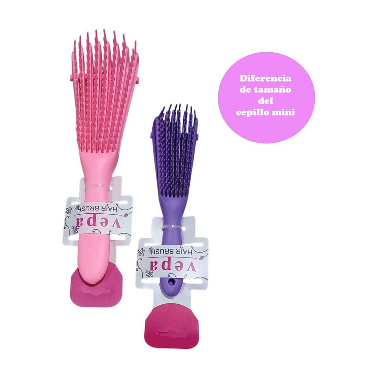 Mini Cepillo Flexible Desenredante Y Definidor De Rizos Rosa image number 4.0