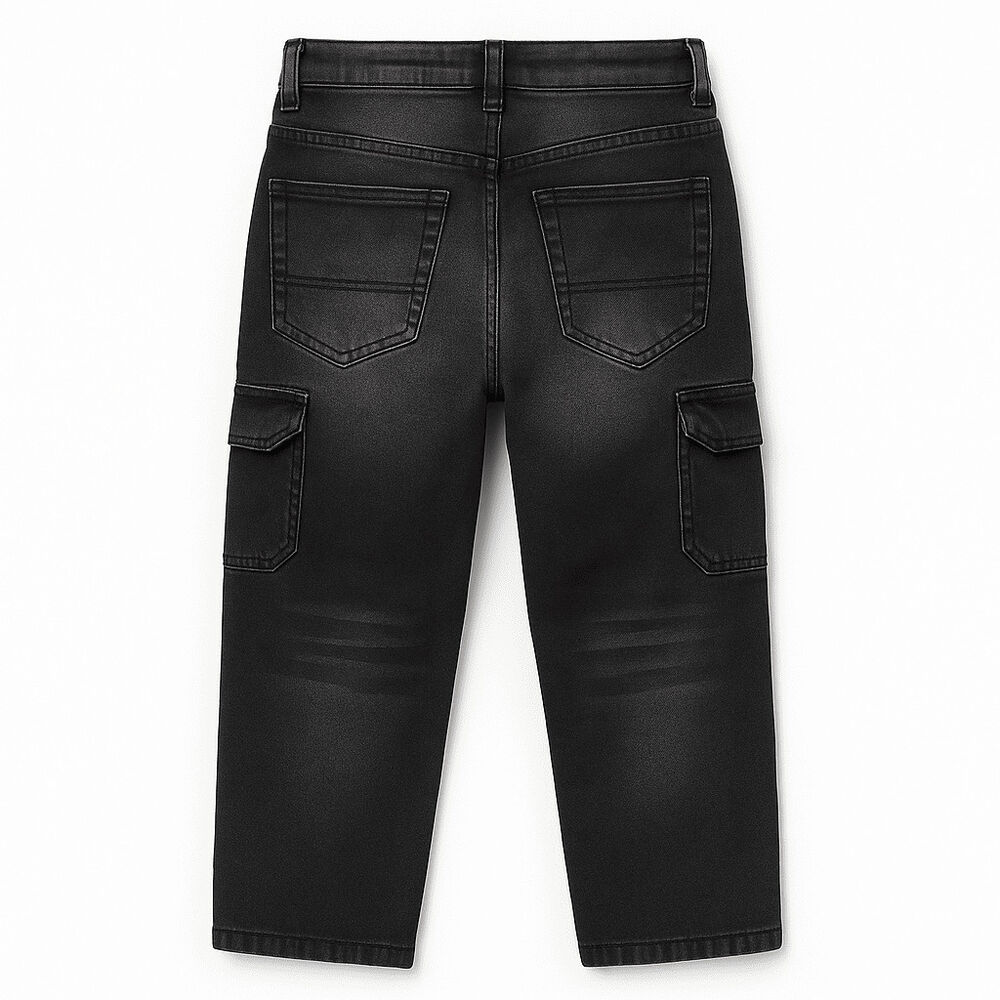 Pantal&oacute;n Jeans Cargo Ni&ntilde;o Denim Estilo Urbano image number 3.0