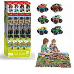 Juguete Alfombra Infantil Plegable Grande Con Autos Monster