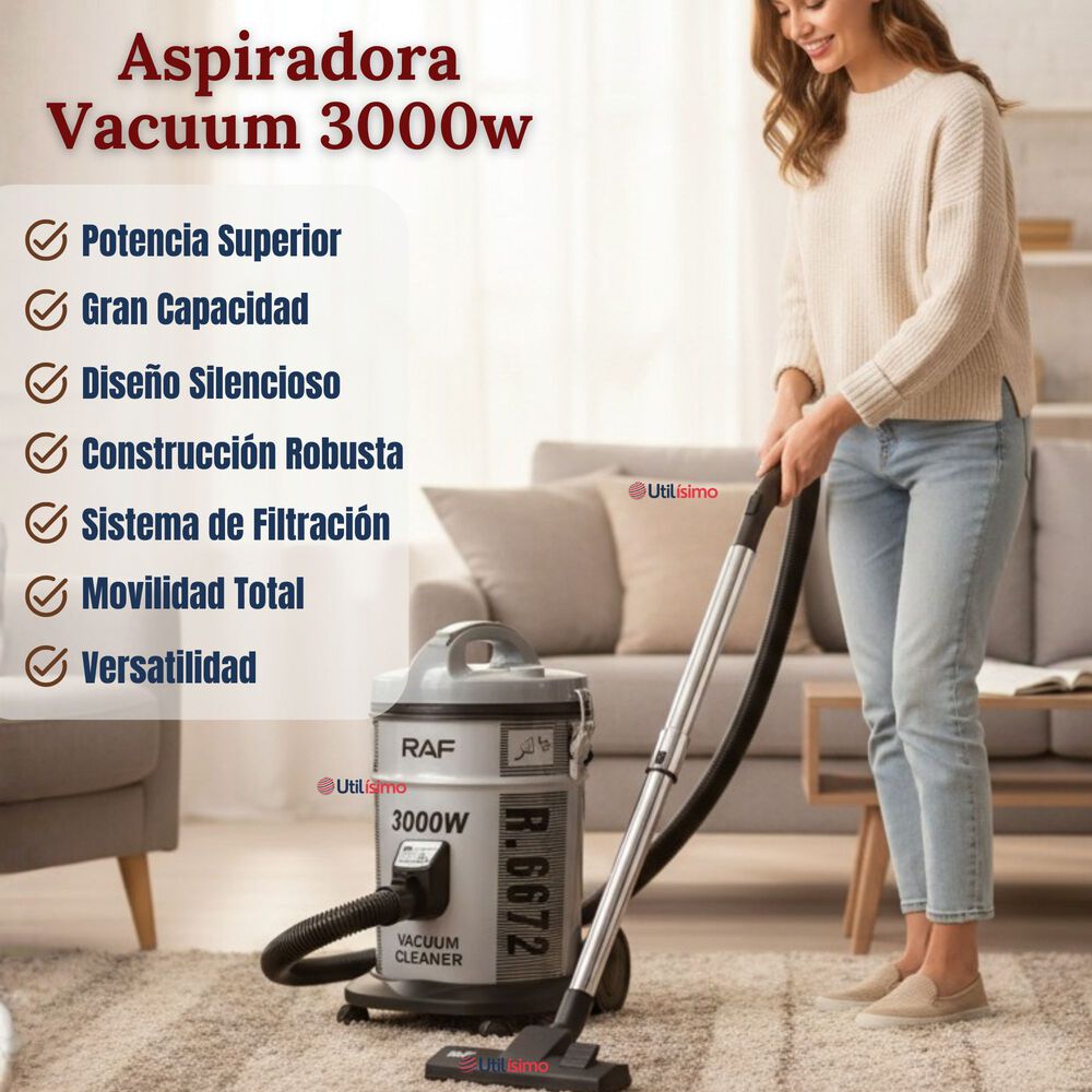 Aspiradora Vacuum Cicl&oacute;nica Succi&oacute;n Fuerte 3000w Potente 25 Litros image number 2.0