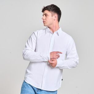 Camisa Lisa Slim Manga Larga Hombre Skuad