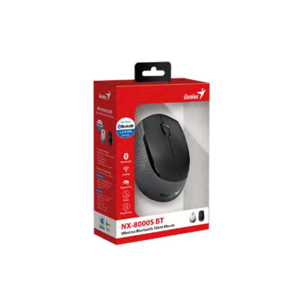 Mouse Inalambrico Usb Y Bluetooth 3 Botones Gris Nx-8000s image number 3.0