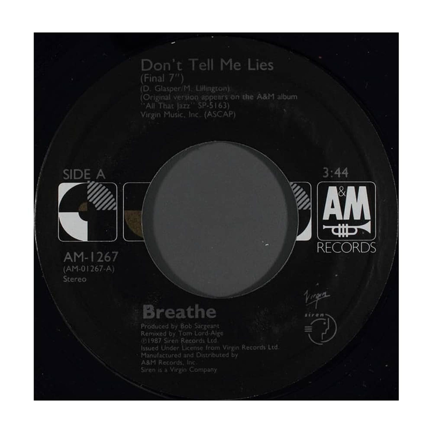 Breathe - Don't Tell Me Lies | 7" Single Usado image number 2.0