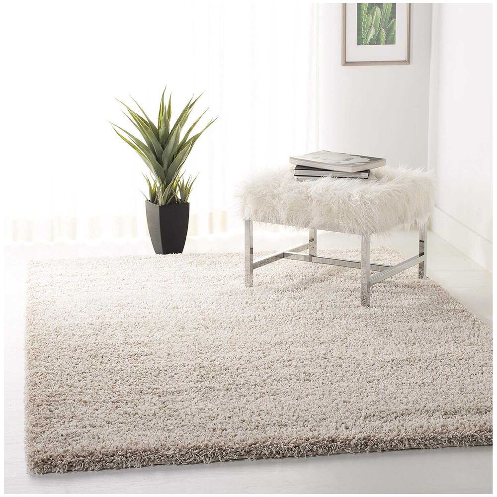 Alfombra Shaggy De Polipropileno 160x190 Barcelona - Beige image number 1.0