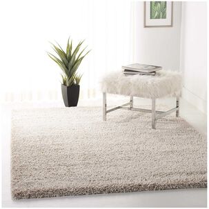Alfombra Shaggy De Polipropileno 160x190 Barcelona - Beige