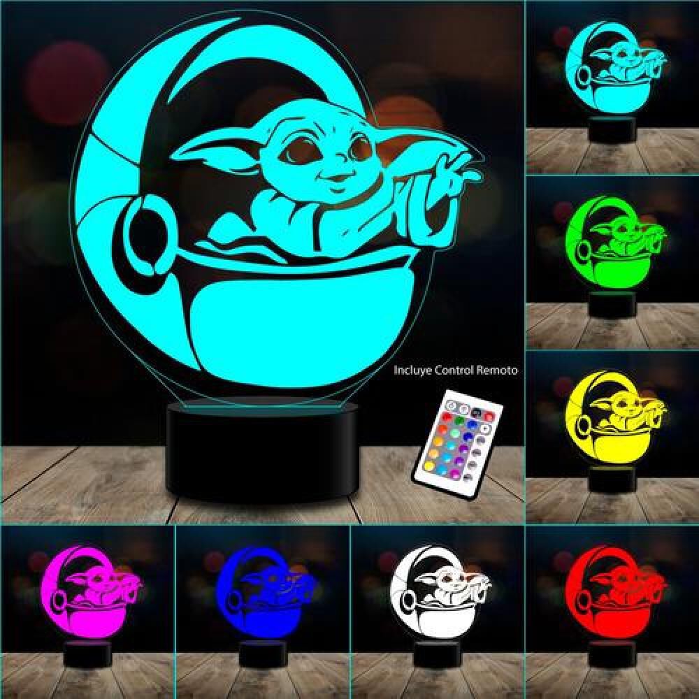 Lampara 3d Manda 2 Baby Yoda C/remoto 16 Color image number 1.0