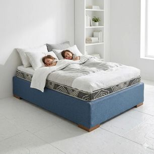 Cama 1 Plaza Box 30 Cm L190 Cm + Colchon Modelo Ideal / Con Patas De 6.5 Cm (gris)