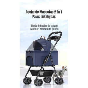 Coche Plegable 2 En 1 Para Mascotas Lubabycas Negro