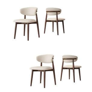 Pack 4 Sillas De Comedor Madera Caf&eacute; Ankara