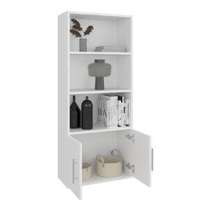 Biblioteca 120.9x50.8x23.5 Cm 2 Puertas 4 Niveles