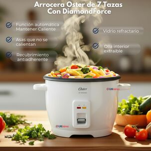 Arrocera Oster De 7 Tazas, Con Diamondforce, Ckstrcb7dfwht