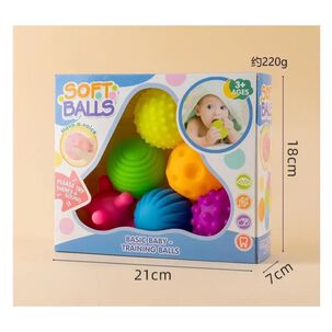 Set 6 Pelotas Sensoriales Bebe Texturas Estimulacion