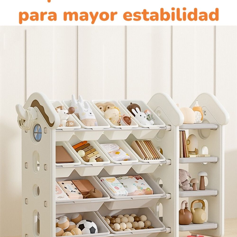 Estante Infantil Organizador De Juguetes Blanco By Lubabycas image number 1.0