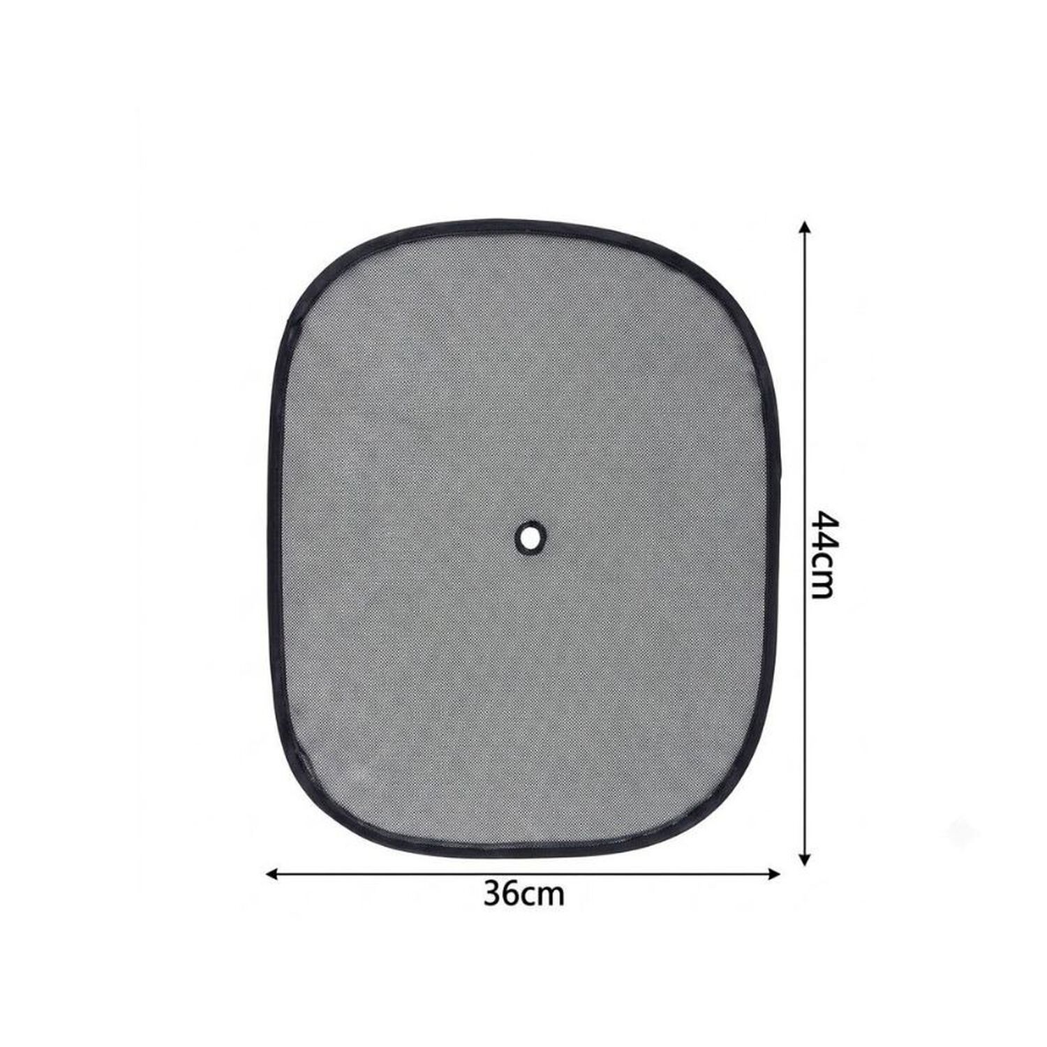 Protector Solar Lateral Para Auto Malla Negra Con Ventosa 44x36cm image number 2.0