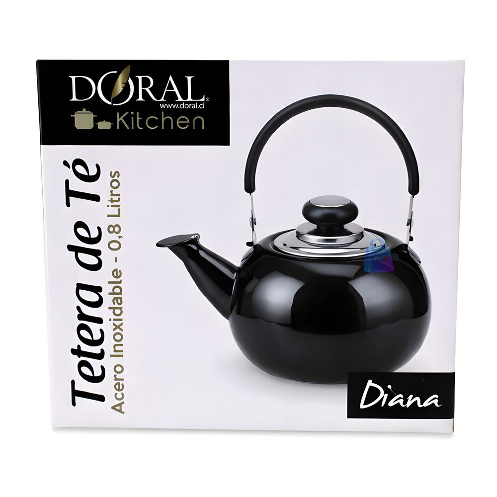 Tetera De Acero Inoxidable 800ml Color Negro - Ps image number 3.0