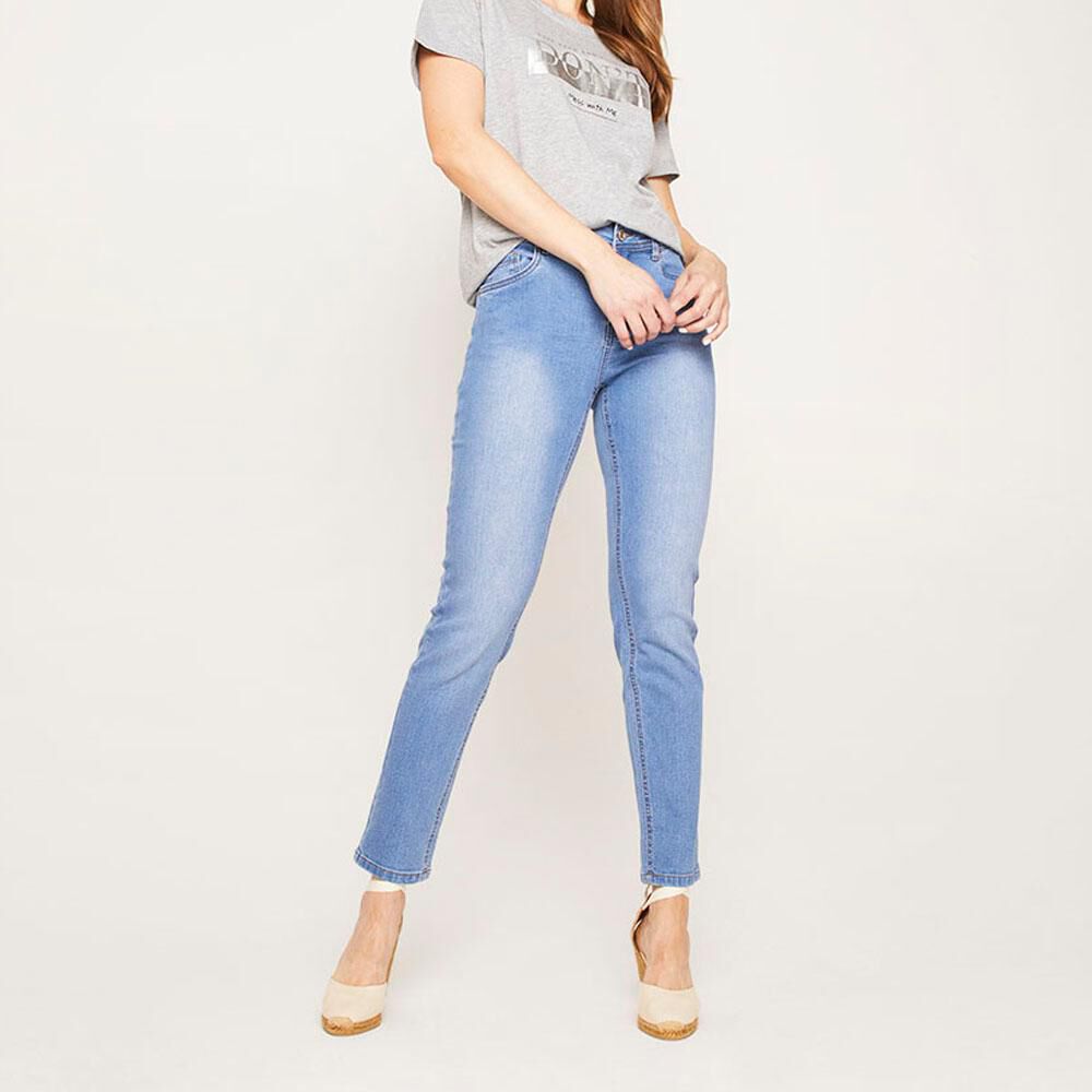 Jeans Tiro Medio Skinny Mujer Geeps image number 1.0