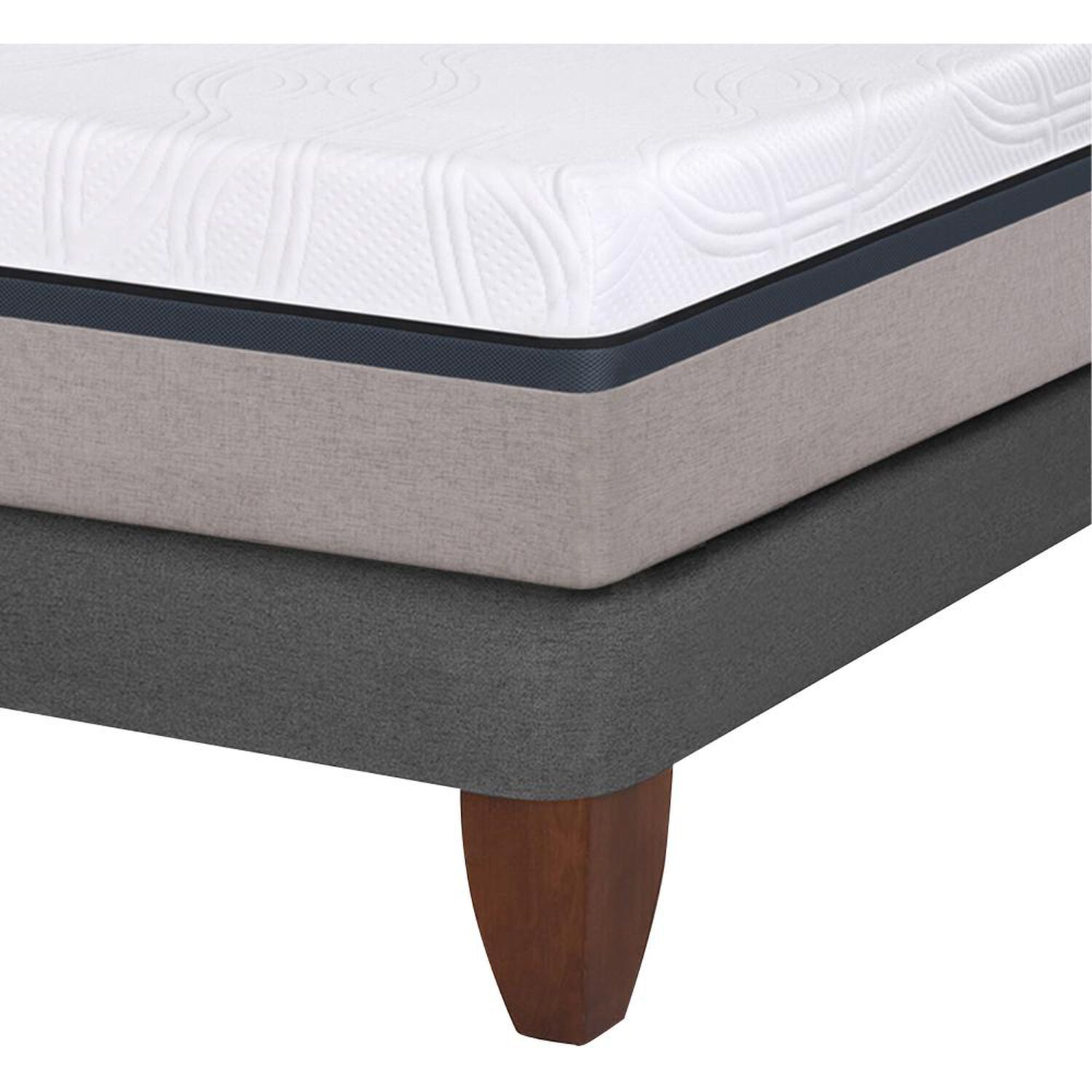 Cama Europea Cic Balance / 2 Plazas / Base Dividida + Set De Maderas image number 3.0