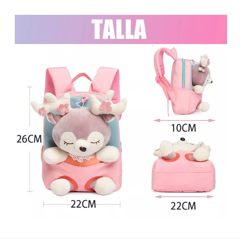 Bonita Mochila Escolar Para Niños Bichos Simpáticos image number 1.0