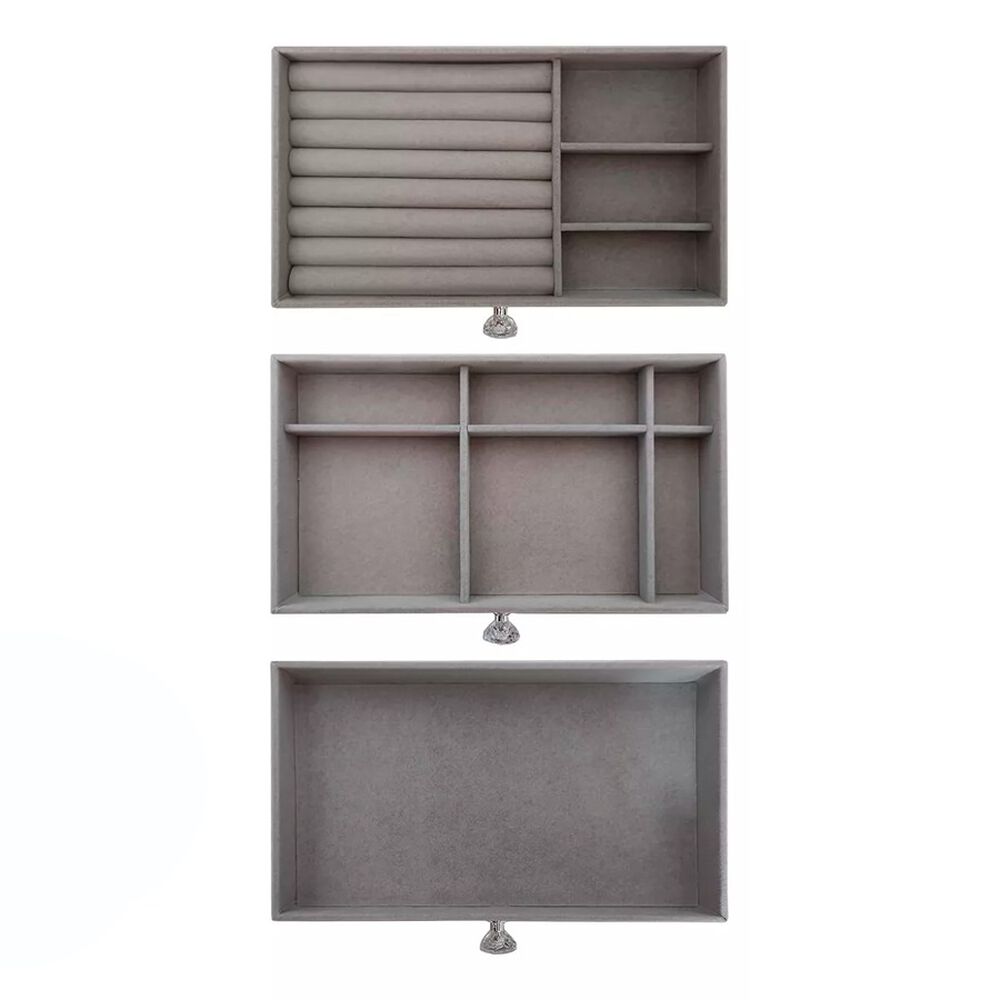 Organizador De Acr&iacute;lico Con 3 Bandejas Para Guardar Joyas image number 1.0