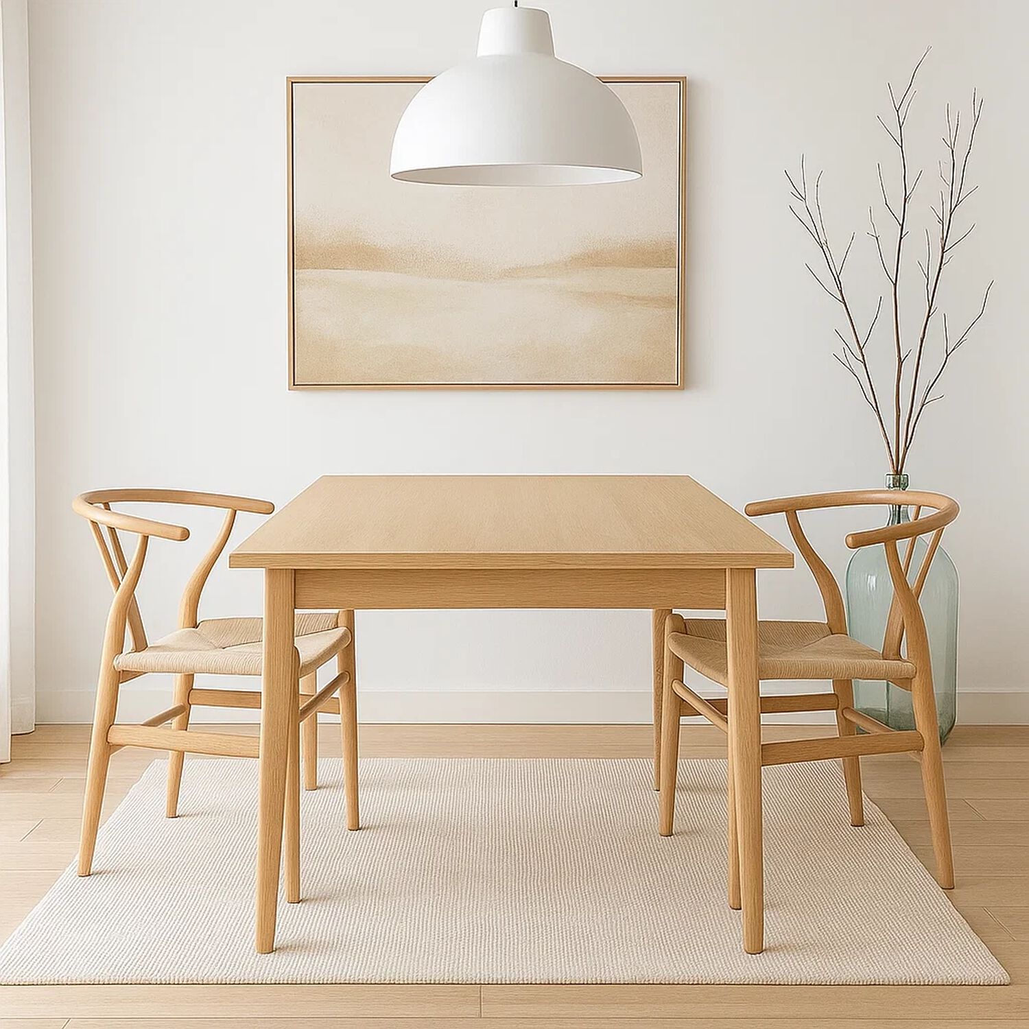 Pack 2 Sillas Wishbone Madera - Natural image number 2.0