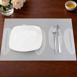 Pack 4 Individuales Nautica Home 45x30cm Reversible Hojas Blanco