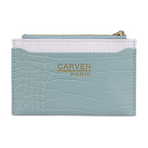 Billetera Tarjetero Mujer Con Monedero Zoe Celeste Carven