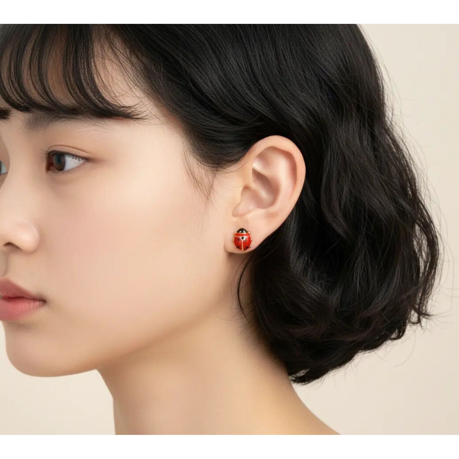 Aros Abridores China 5x6mm Oro 14k Ni&ntilde;a Hipoalerg&eacute;nicos Dorado image number 1.0