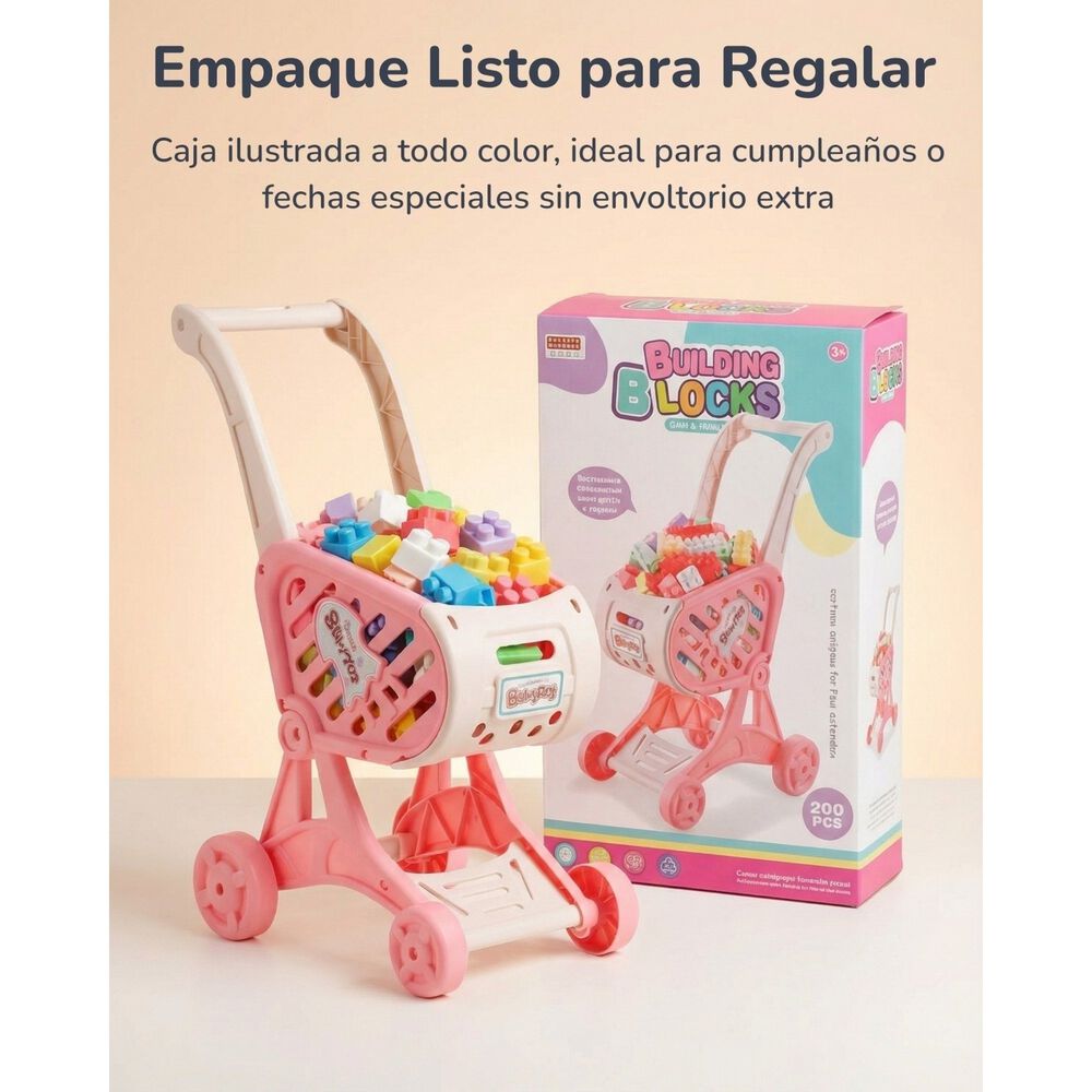 Carrito De Supermercado Con Bloques Armables Para Ni&ntilde;as image number 5.0