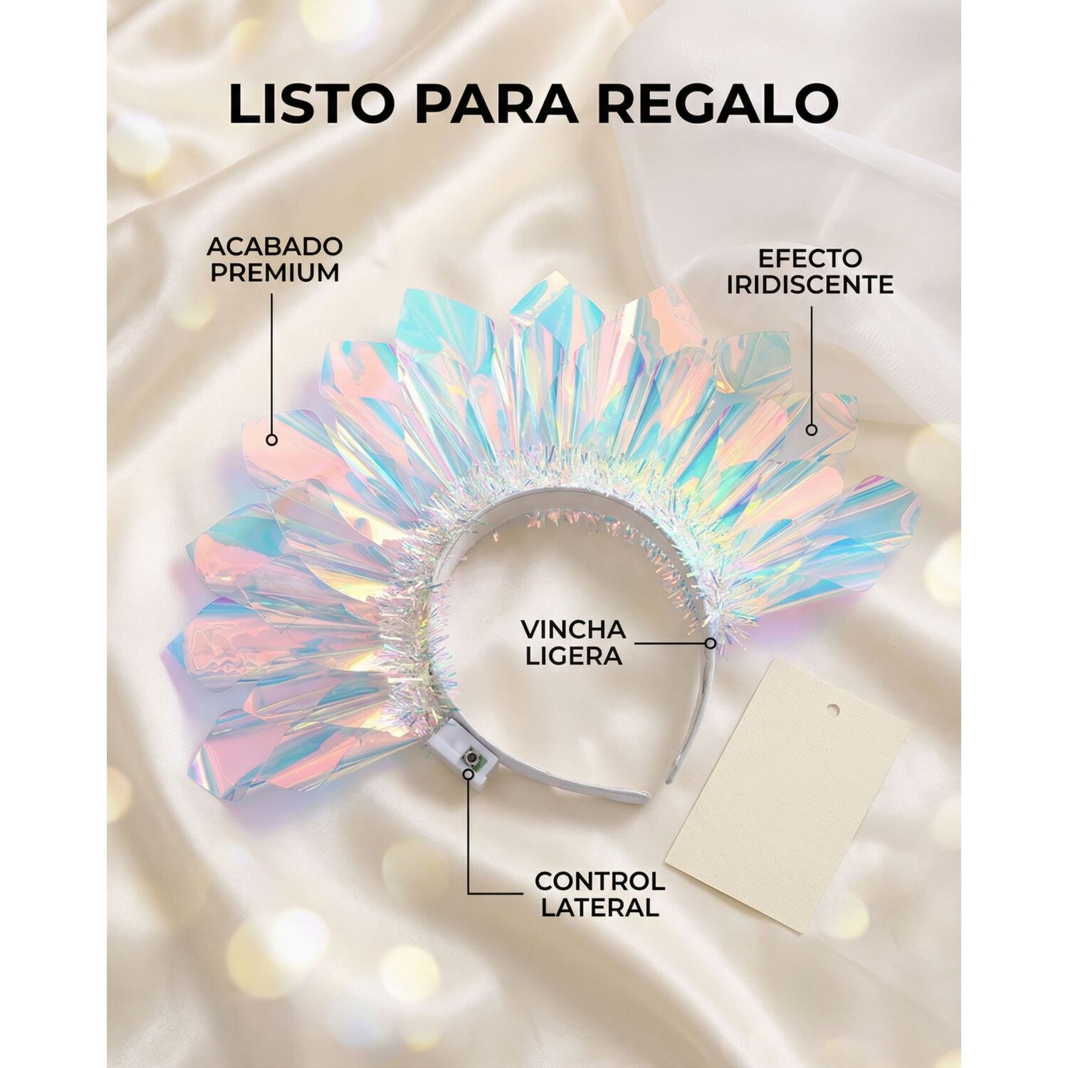 Diadema Corona Led Tipo Cristal Para Halloween Y Cosplay image number 4.0