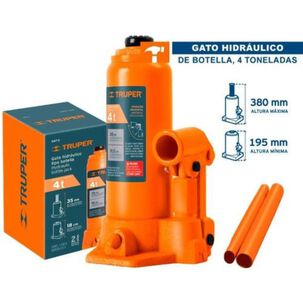 Gata Hidraulica 4 Tn Tipo Botella Truper Gat-4