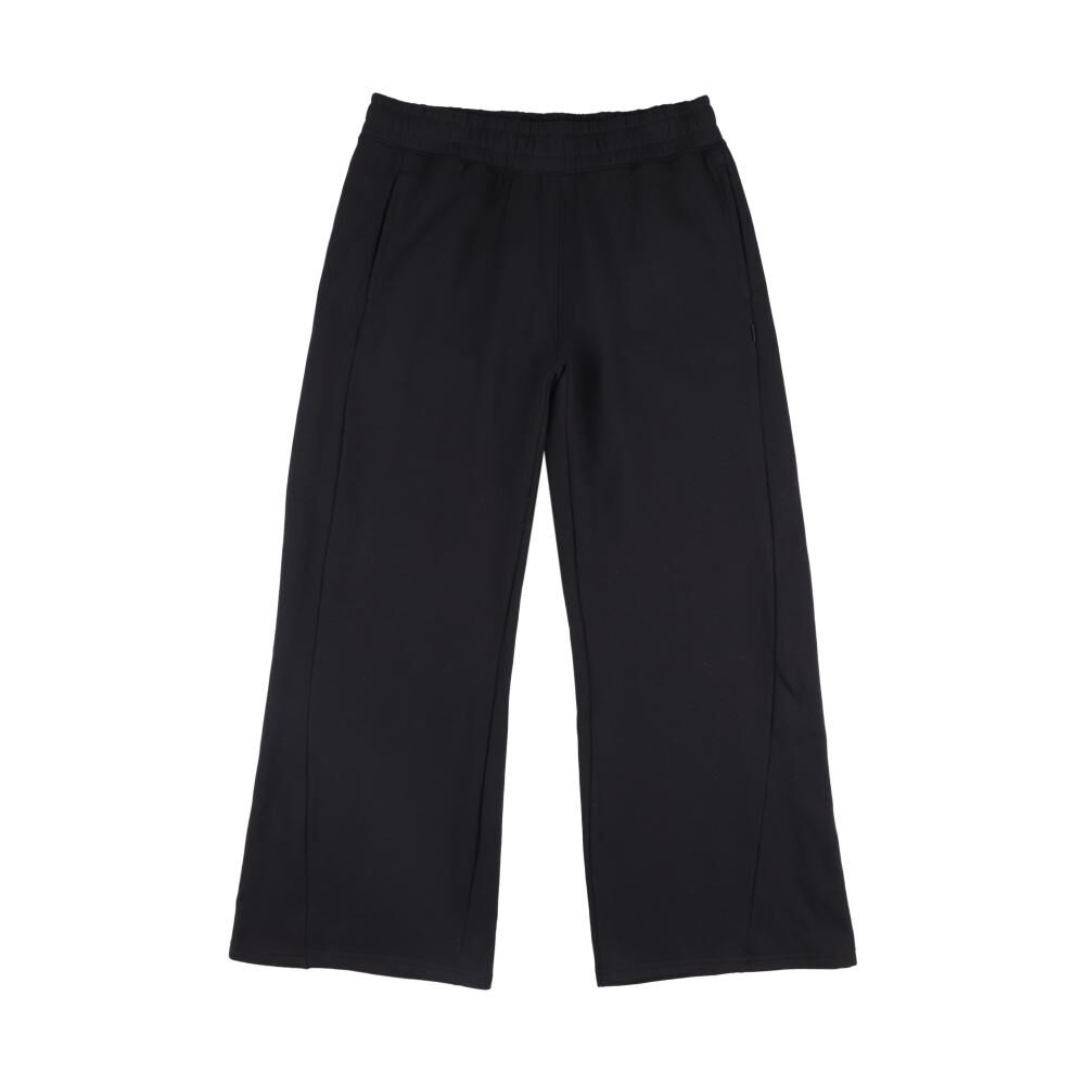 Pantalón De Buzo Deportivo Liso Tiro Medio Wide Leg Mujer Wetland image number 0.0